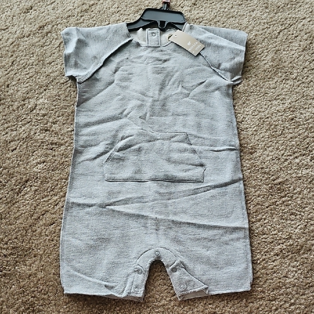 Monica And Andy Organic Cotton Gray Romper Size 12-18 Months
